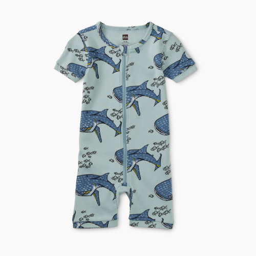 Tea Collection Rockabye Baby Pajamas - Whale Shark & Friends, 6-9 M