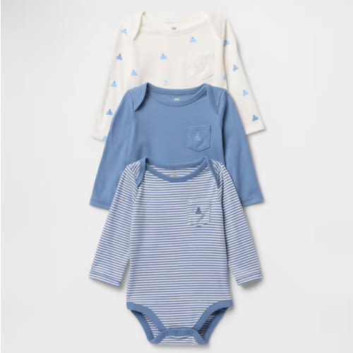 Baby First Favorites Organic Cotton Bodysuit (3-Pack) | Color
Soft cornflower blue | Gap, 6-12M or 12-18M