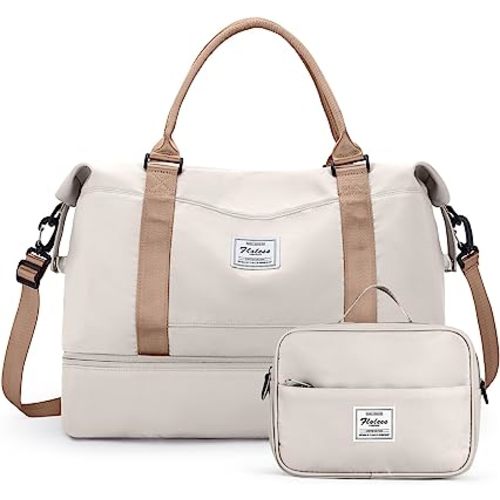 Travel Duffel Bag with Shoes Compartment, Shoulder Weekender Overnight Bag for Women,Travel Tote Bag Sports Gym Bag with Toiletry Bag