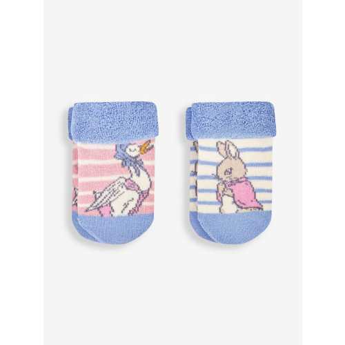 JoJo Maman Bébé Pink Peter Rabbit Baby Socks 2 Pack
