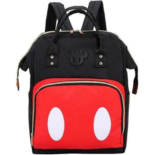 Baby Diaper Bag Backpack, Large Capacity Waterproof Multi-Function Fashion Polka Dots Travel Bag Pack, Nursing Bag(B)