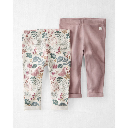 Baby Baby 2-Pack Organic Cotton Rib Leggings