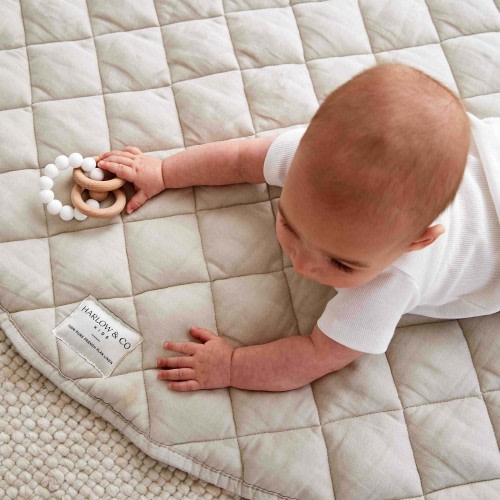 Pure Linen Baby Play Mat - Oat