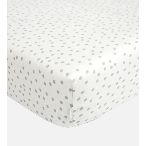 Bamboo Crib Sheets - Dot Dreamy White