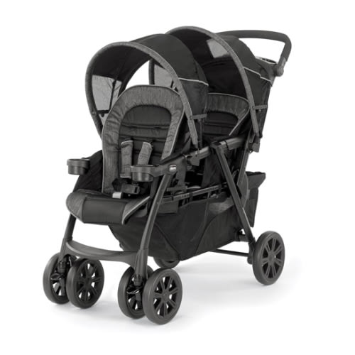 Chicco Cortina Together Double Stroller - Minerale | Black/Silver