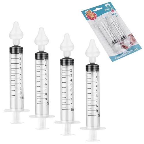 Baby Nasal Aspirator, 4PCS Nasal irrigator for Baby, Portable Infant Nose Cleaner, Professional Baby Nasal Irrigator, for Newborn Infants Kids Nose Cleaner