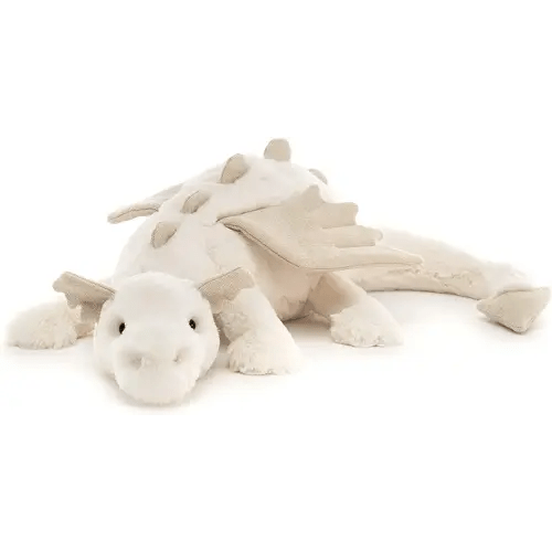 Jellycat Snow Dragon Stuffed Animal, Medium