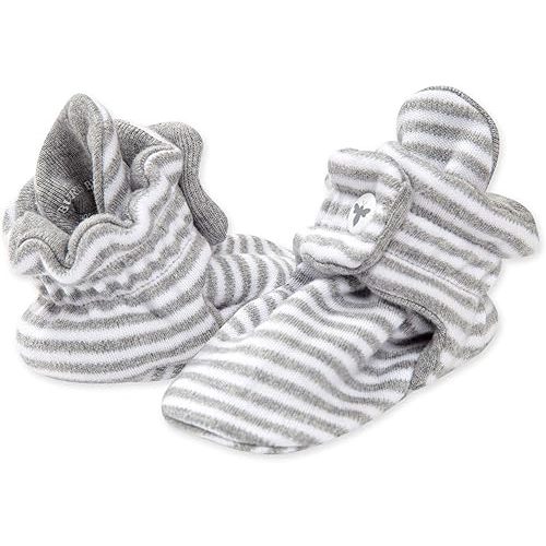 Burt's Bees Baby Unisex Baby Booties, Organic Cotton Adjustable Infant Shoes Slipper Sock
