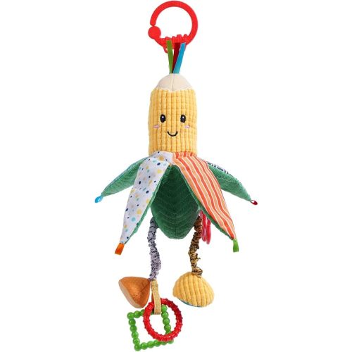 Jollybaby Baby Rattles Hanging Toys for Car Seat Crib Stroller Gym, Montessori Sensory Plush Vegetable Toys for Baby 0-3-6-12 Months with Ring Bell Crinkle and Teether, Newborn