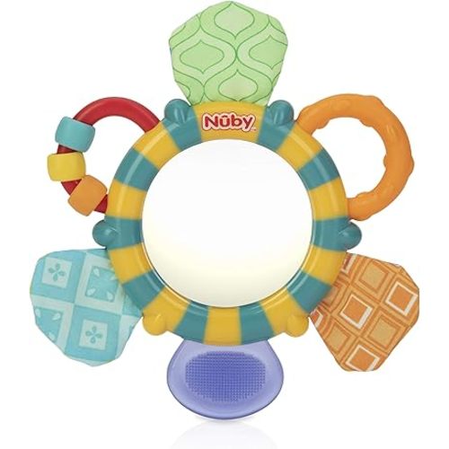Look-at-Me Mirror Teether Toy (Blue Yellow)