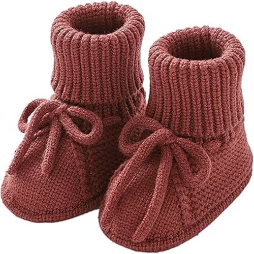 Baby Booties Newborn Sock Shoes Hand Knitting Crochet Infant Boy Girl Cozy Shoes Indoor Breathable Walking Shoes