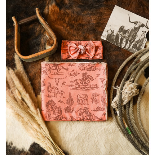 Cowgirl|Vintage|Western|Baby Swaddle Set