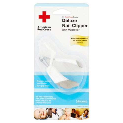 American Red Cross Deluxe Baby Nail Clippers with Magnifier, Infant Nail Clippers