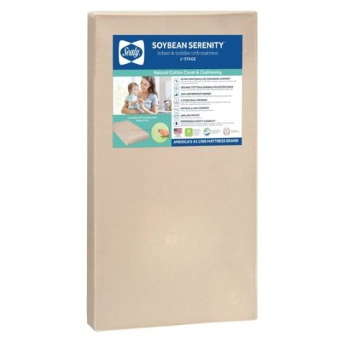 Sealy Soybean Serenity 2-Stage Crib Mattress | Toddler Mattress