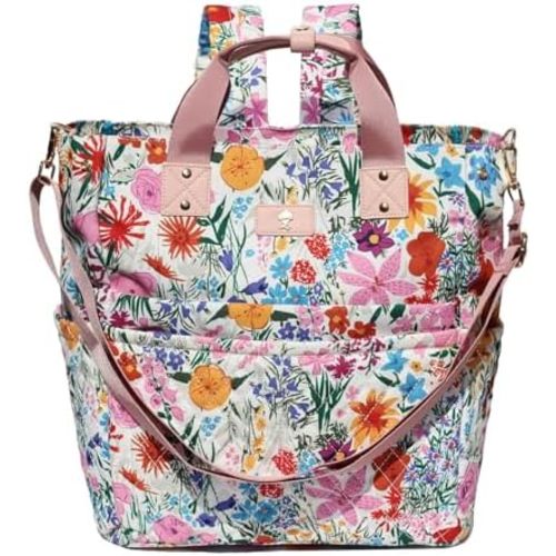 ESVAN Diaper Tote Bag Totepack Backpack Crossbody Bag 3 in 1 for Women Laptop Backpack Multifunctional with Insulated Pockets