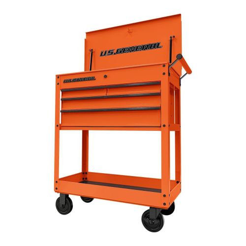 30 in. 4-Drawer Tech Cart, Orange