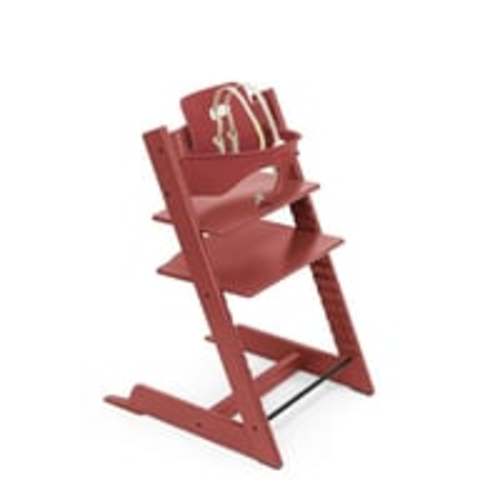 Stokke Tripp Trapp High Chair with Baby Set Warm Red Wood