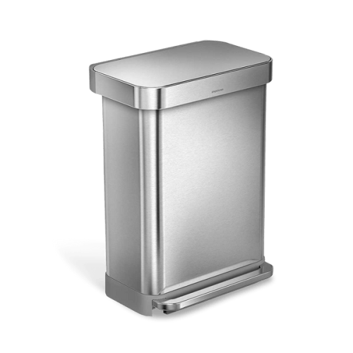 55L rectangular step can with liner pocket