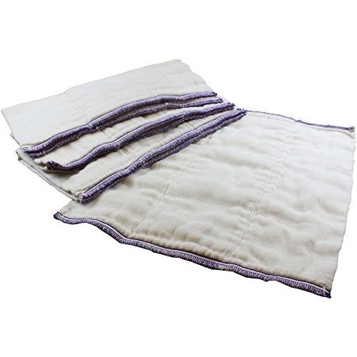 OsoCozy Better Fit Unbleached Prefolds - Baby Cloth Diaper Prefolds Made Of 100% Indian Cotton - Diaper Service Quality (DSQ) {Infant 4x8x4 Fits 6-16 lb.} - Dozen