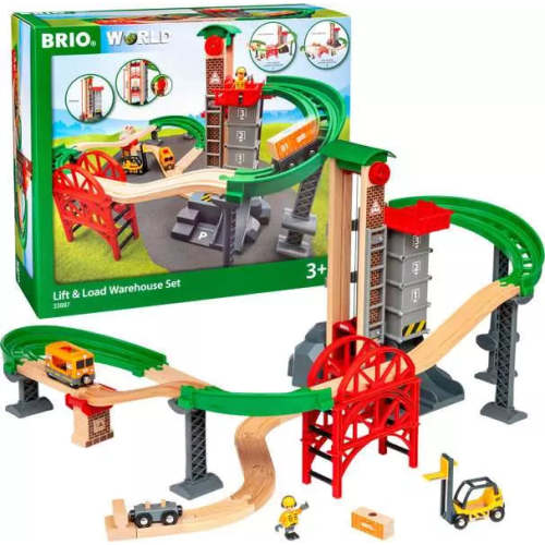 BRIO World Train Set Lift & Load Warehouse Set