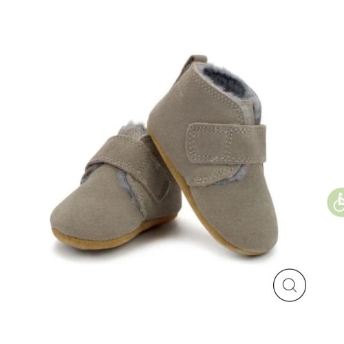 Zutano Leather Furry Lined Baby Shoe