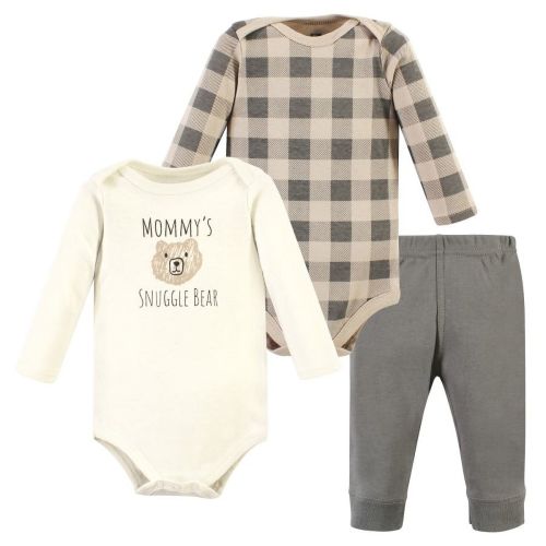 Hudson Baby 2 Cotton Long Sleeve Bodysuits and Pant Set, Preemie - 24 Months