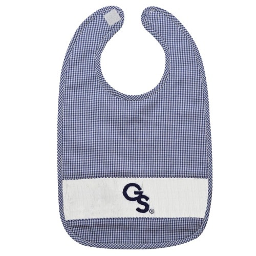 Georgia Southern Eagles Smocked Navy Gingham BIB: OS