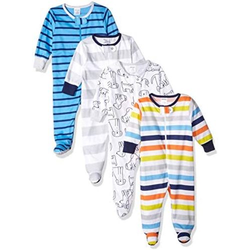 Onesies Brand Baby Boys' 4-Pack Sleep 'N Play Footies