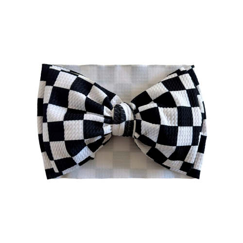 The BIG Bow, Black Checkerboard