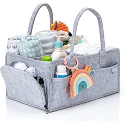 Infinite Lotus Baby Diaper Caddy Organizer for Diapers, Wipes & Other Nursery Essentials - Portable Diaper Caddy for Changing Table Organizer & Around the House - Diaper Caddy Basket - Diaper Storage Caddy