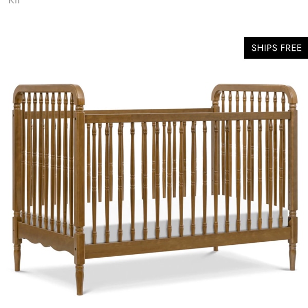 Namesake Liberty 3-in-1 Convertible Spindle Crib + Toddler Bed Conversion Kit | Modern Nursery™