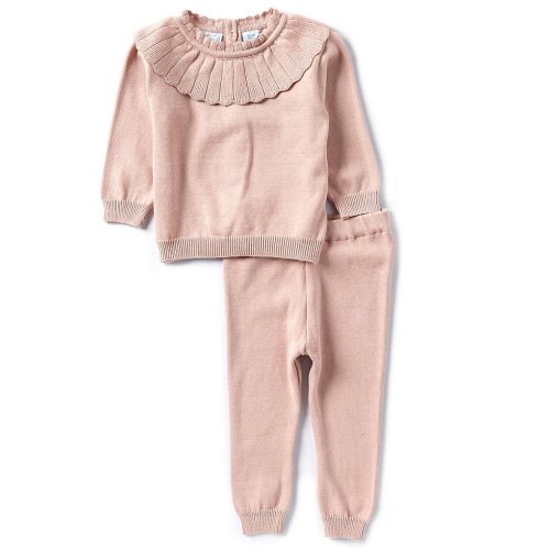 Feltman Brothers Baby Girls Sweater Scallop Set