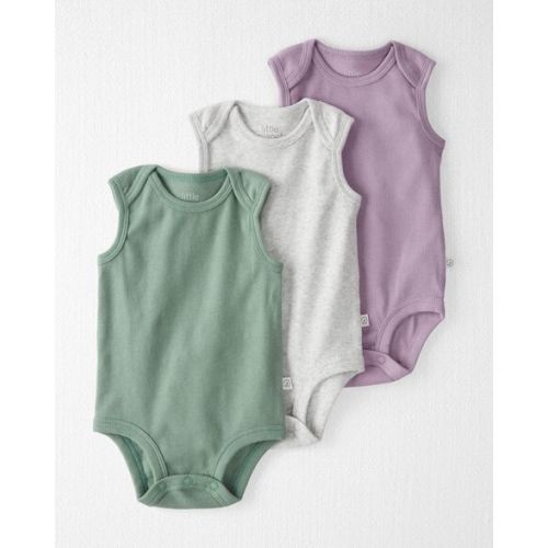 Baby 3-Pack Organic Cotton Rib Bodysuits - Little Planet | Carter's