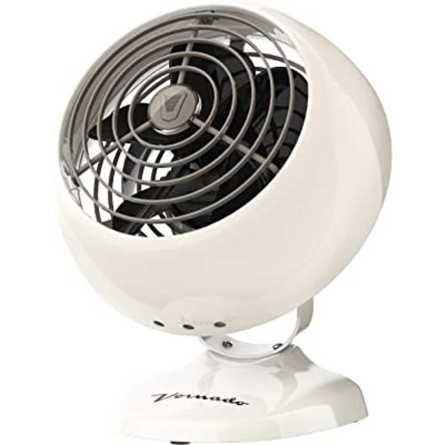 Vornado VFAN Mini Classic Personal Vintage Air Circulator Fan, Vintage White- Classic Base, Small