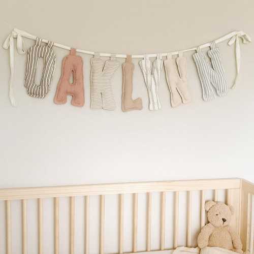 Custom Handmade Puffed Name Banner – Custom Nursery Wall Decor