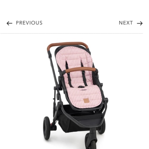 Mocha Stripe Universal Linen Pram Liner
