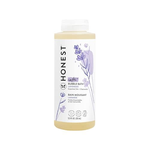 The Honest Company Foaming Bubble Bath | Gentle for Baby | Naturally Derived, Tear-free, Hypoallergenic | Lavender Calm, 12 fl oz