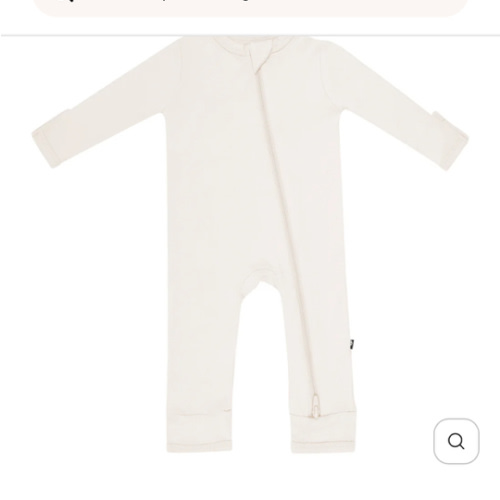 Zippered Romper in Oat | Romper Pajamas | Kyte Baby