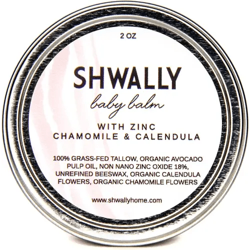 Tallow & Calendula Baby Bootie, Lip and Nipple Balms, The Ultimate Paleo Skin Protector - 100% Grass Fed Tallow, Calendula Flowers and Protective Beeswax, Pregnancy and Nursing Safe, Unscented (Zinc Oxide + Chamomile - Not Scented)