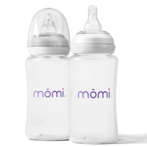 mōmi breast-like bottle 2-sets, 9oz/10oz gray