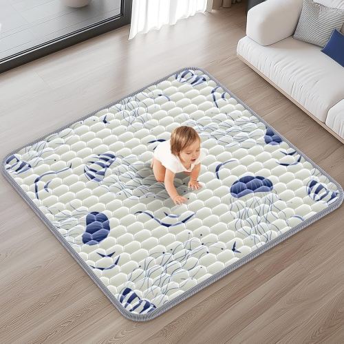 43x43 Baby Play Mat for Playpen - Soft & Thick Playmatat for Toddler - Non-Slip Safe Crawling Mats for Floor - Foldable Cushion Play Mat for Babies Toddlers Machine Washable for Easy Care