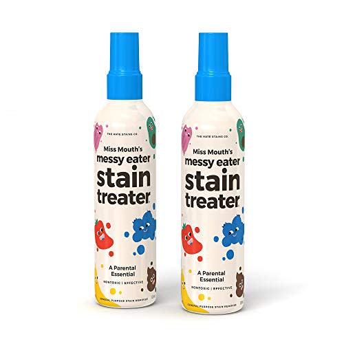 Hate Stains Co. Stain Remover for Clothes - Non-Toxic Laundry Stain Remover Spray for Baby & Kids - Messy Eater Spot Cleaner for Clothing, Fabric, Carpet (120ml, 4 oz Spray Bottles, 2 Pack)