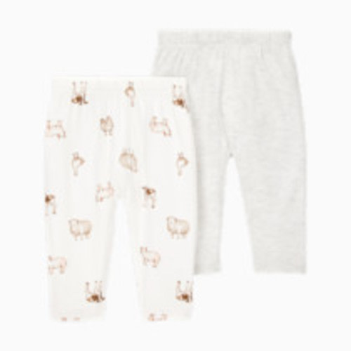Carter's 2-Pack PurelySoft Pants - Ivory/Heather, 6M