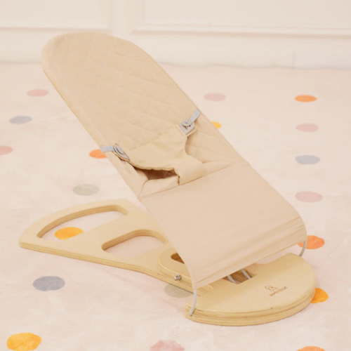 Avenlur Fir Wooden Baby Bouncer – Foldable Infant Rocker with Arch