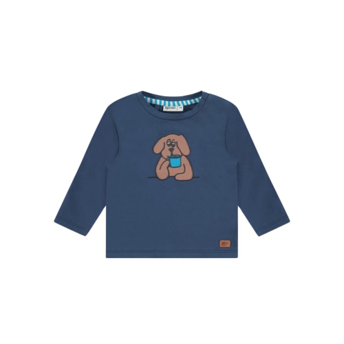 Baby Long Sleeve Tee - Blue Breakfast Dog by Babyface - FINAL SALE – Pacifier Kids Boutique