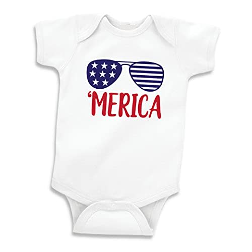 Bump and Beyond Designs Infant First Fourth of July Bodysuit, 'Merica