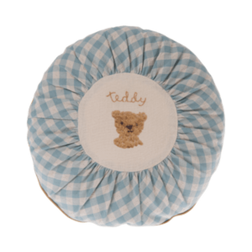 Cushion, Small - Checked Teddy - Maileg USA