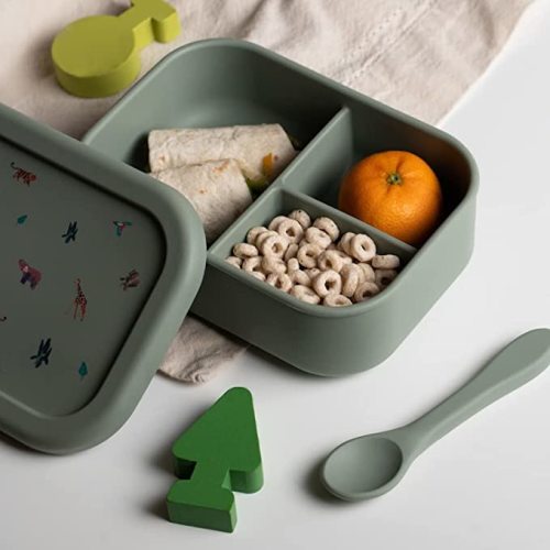 Austin Baby Collection Silicone Bento Box - Camper Sage Green