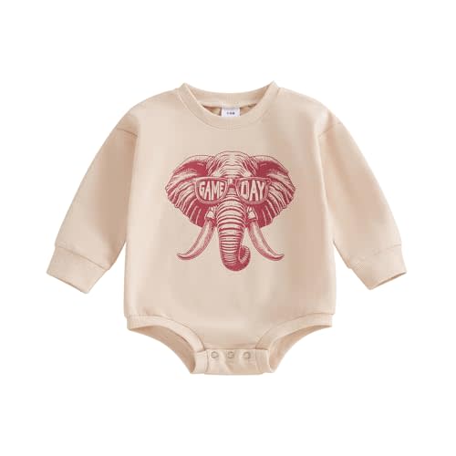 Fnkro Baby Football Outfits Boy Girl Football Season Romper Long Sleeve Top Sweater Onesie Newborn Clothes