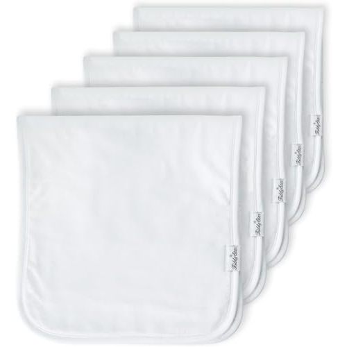 KiddyStar 5 Pack Organic Cotton Baby Burp Cloths – 3 Layer, 21"x10" Large, Ultra Soft & Absorbent Burping Rags for Newborns – Infant Towels for Milk Spit Up